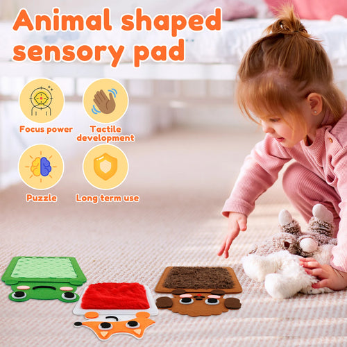 8Pcs Sensory Mats Felt Sensory Mini Mat Funny Textured Sensory Toys Non Slip Sensory Tiles Colorful Sensory Wall Panel Washable
