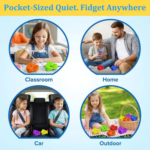 Sensory Fidget Toys for Kids : Textures Sensory Flip Cube, Multi-Color Tactile Sensory Kit To Improve Focus